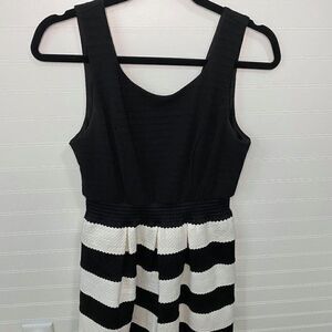 AS U Wish Black & White Dress with Zipper in Back